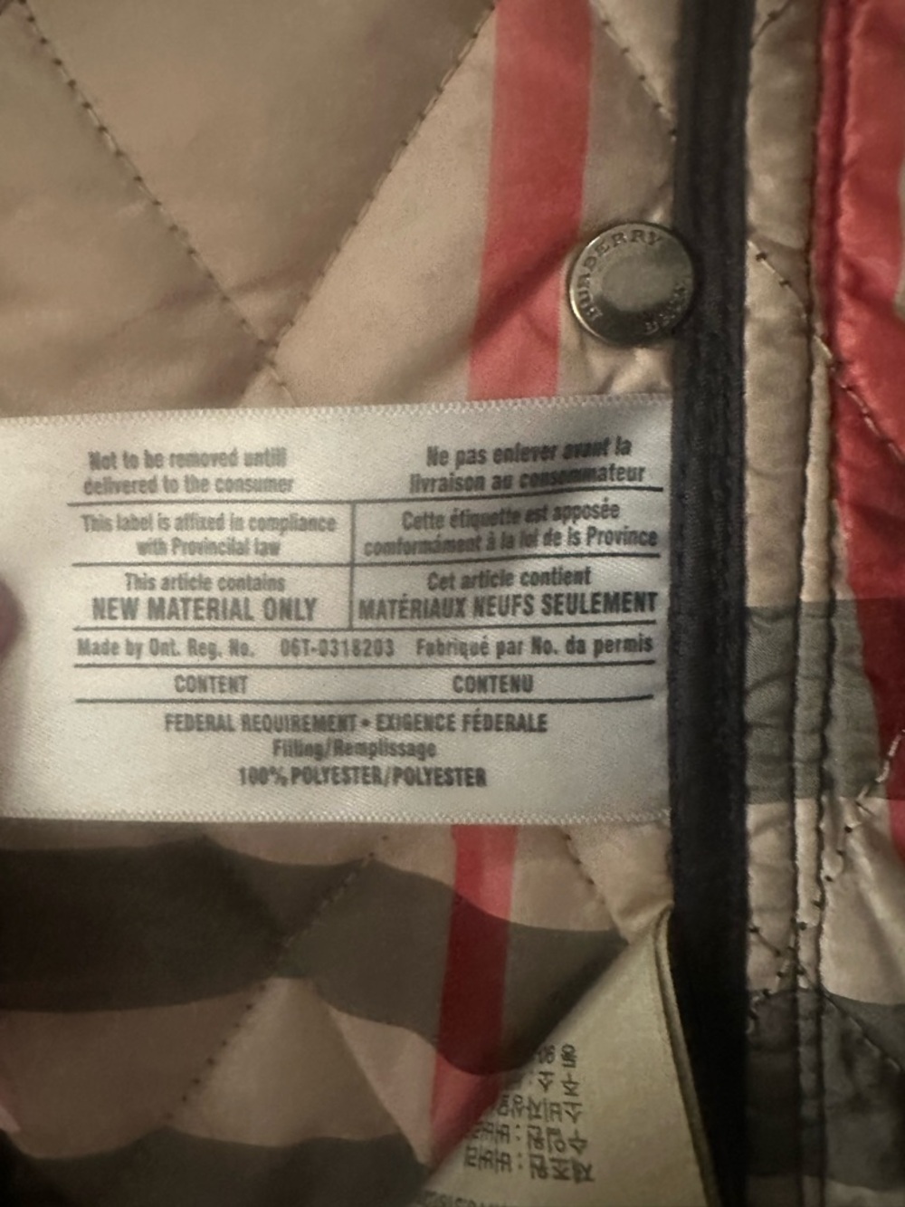 Burberry Quilted Jacket with Check Lining - Picture 4 of 7
